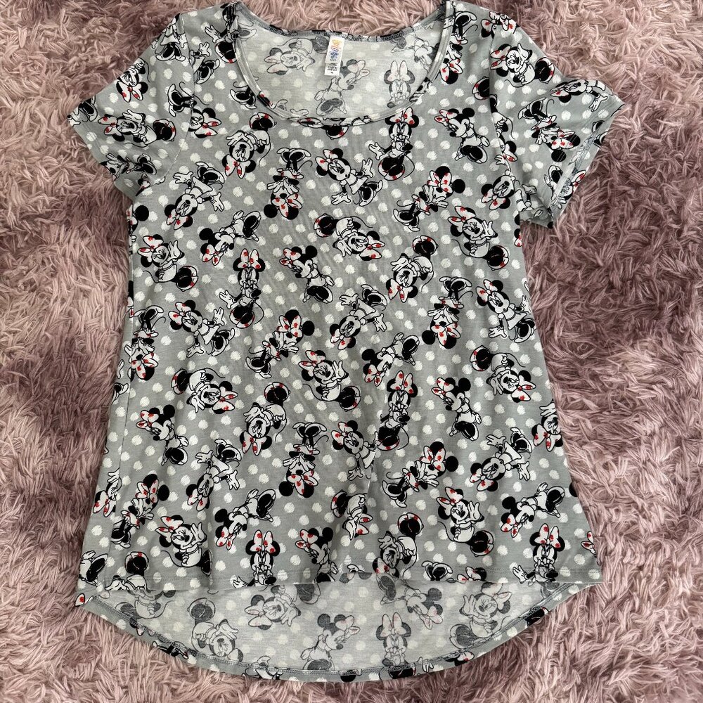 Lularoe Perfect T (Disney Minnie Mouse Polka Dot Pattern)